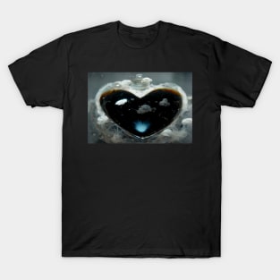 Black Broken Heart Art in Sunset /  Broken Hearts Unwind Designs T-Shirt